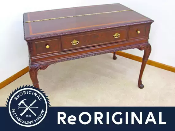 Реставрация старинного стола секретера